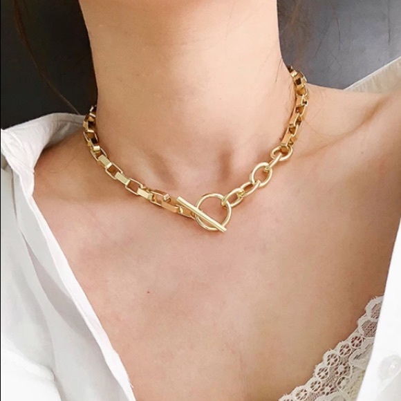 NWOT 18K yellow gold choker necklace - Picture 3 of 7